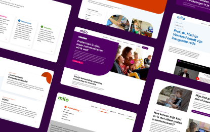 Weergave design website Milo
