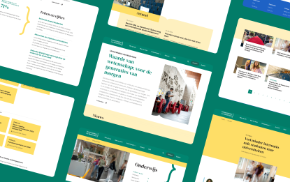 Weergave design website Universiteiten van Nederland