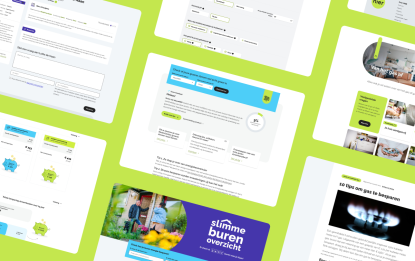 Design van de website van hier.nu