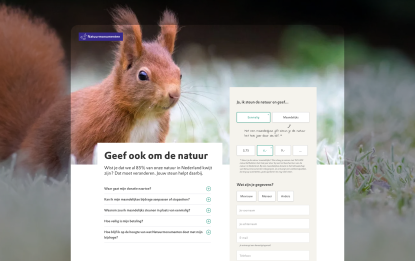 Design website formulieren Natuurmonumenten