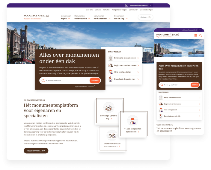 desktop en mobiel website design